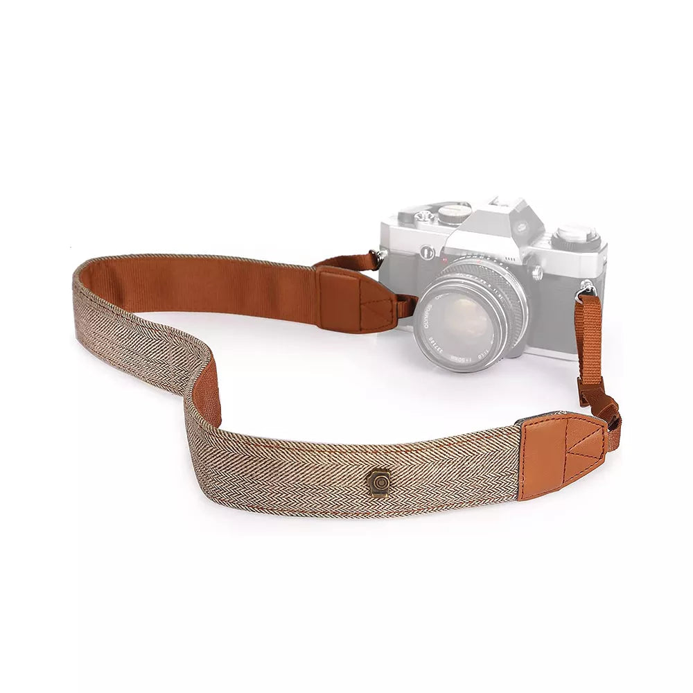 Classic Brown Weave SLR Camera Shoulder Neck Strap