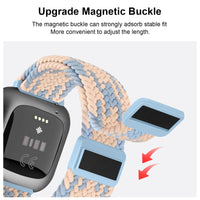 Adjustable Nylon Braided Magnetic Buckle Strap for Fitbit Versa 2