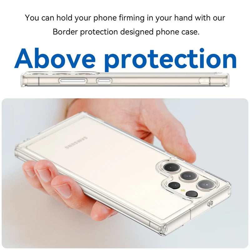 Premium Silicone Bumper Clear TPU Case for Samsung Galaxy S23 Series