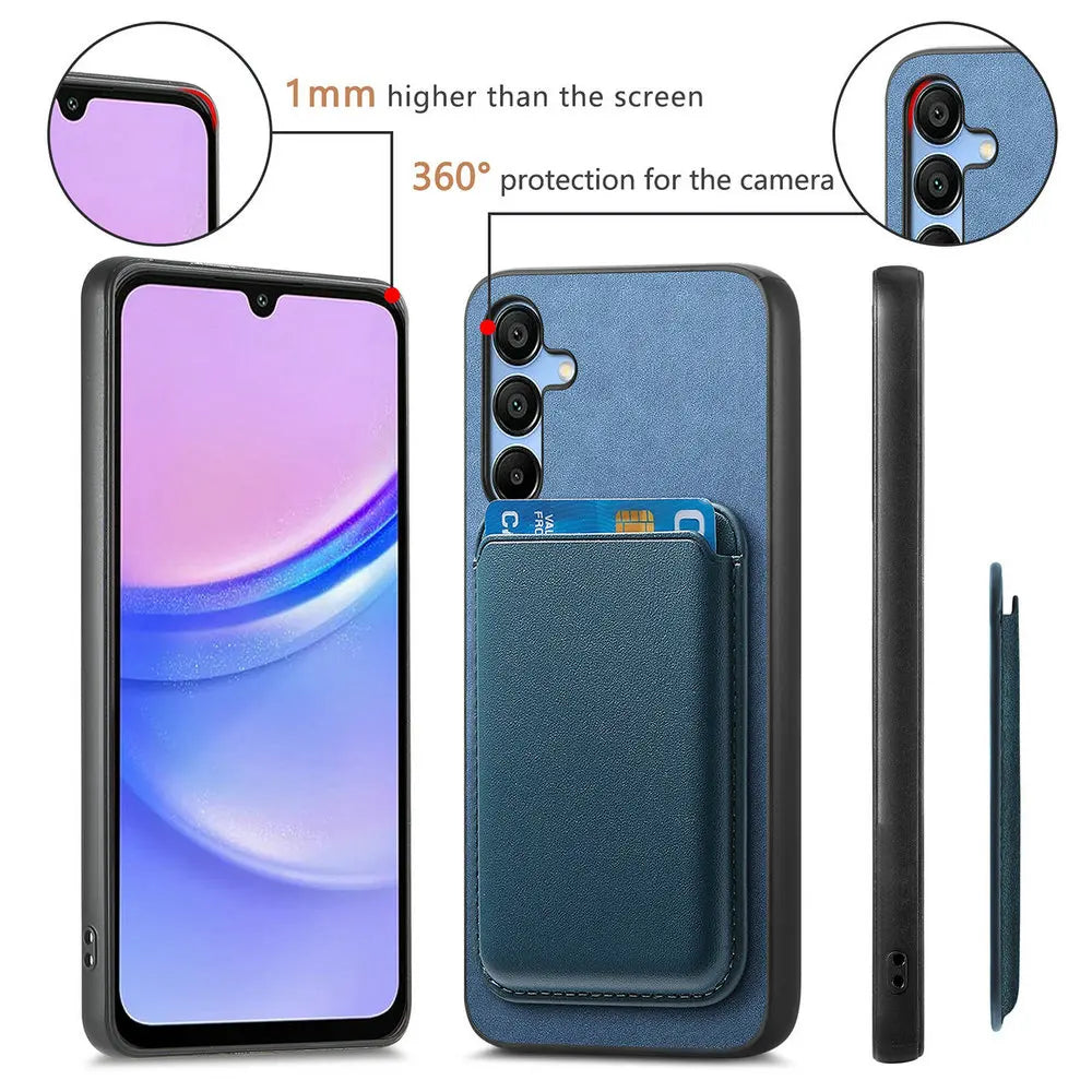 2-in-1 Detachable Leather Magnetic Case for Samsung Galaxy A55