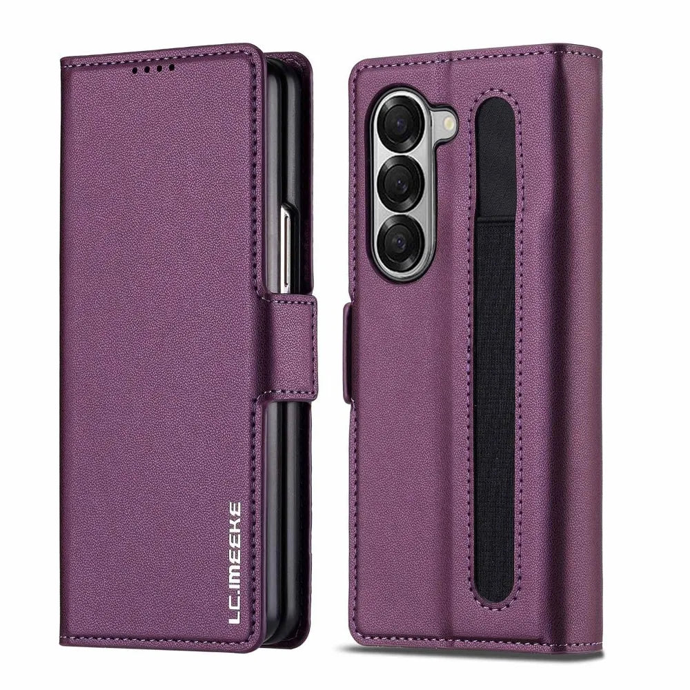 Samsung Galaxy Z Fold 5 Business Leather Case with Pen Holder & Card Slots