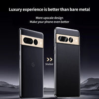 Luxury Genuine Cowhide Leather Plating Shockproof Full Protection Phone Case for Google Pixel 8 Series