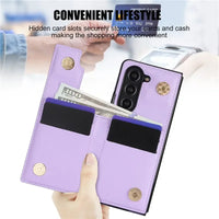 Leather Wallet Phone Case with Card Holder & Ring Kickstand for Samsung Galaxy Z Fold 5