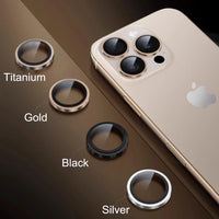 Anti-Reflective PVD Titanium Camera Lens Tempered Glass Protector for iPhone 16 Pro &amp; Pro Max – Premium Lens Protection