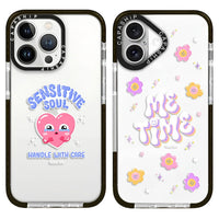 Soft TPU Shockproof Case for iPhone 15 Series with Cute Love & Small Flowers Design