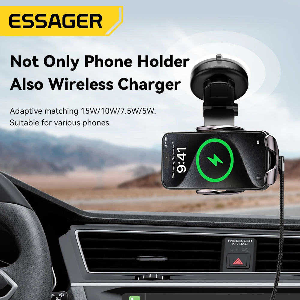 Essager Car Wireless Charger with Auto Mount – Hands-Free, Hassle-Free Charging