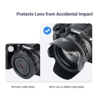 JJC Camera Lens Hood Compatible with Canon EW-55 Lens Hood Shade
