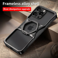 Heavy Armor Hexagon Hollow Aluminium Metal Case for iPhone 15 Series