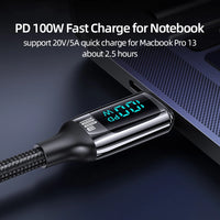 USAMS U78 100W LED Display USB-C to USB-C PD Fast Charging Cable