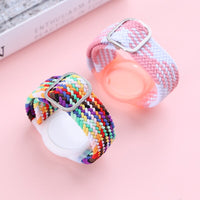 YKSOM Braided Solo Loop Airtag Band for Kids with Anti-lost Protective Case Strap