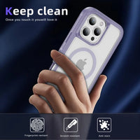 Shockproof Luxury Matte MagSafe Bumper Case with Invisible Stand for iPhone 16 Series