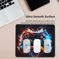 Square Mouse Pad with Multi-Color Gamepad Pattern