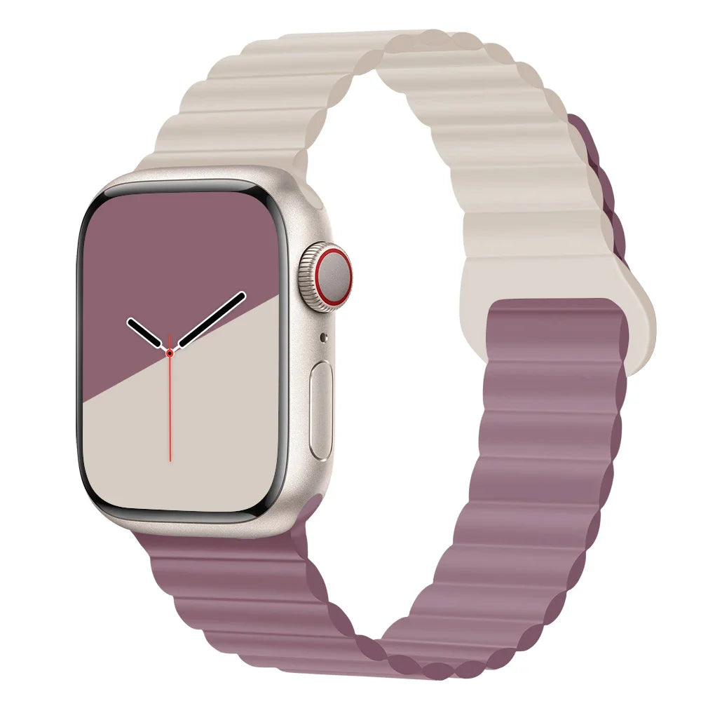 Lightweight Silicone Magnetic Band for Apple Watch