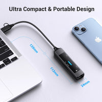 MOSHOU 5-in-1 USB 3.0 Hub with Ethernet Adapter