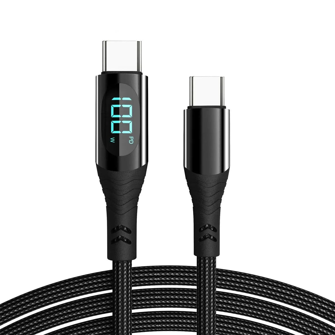 USLION 7A 100W Fast Charging Cable with Digital Display