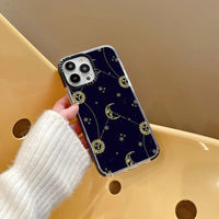 Cosmic Stars Sun Moon Soft TPU Shockproof Back Case for iPhone 15 Series