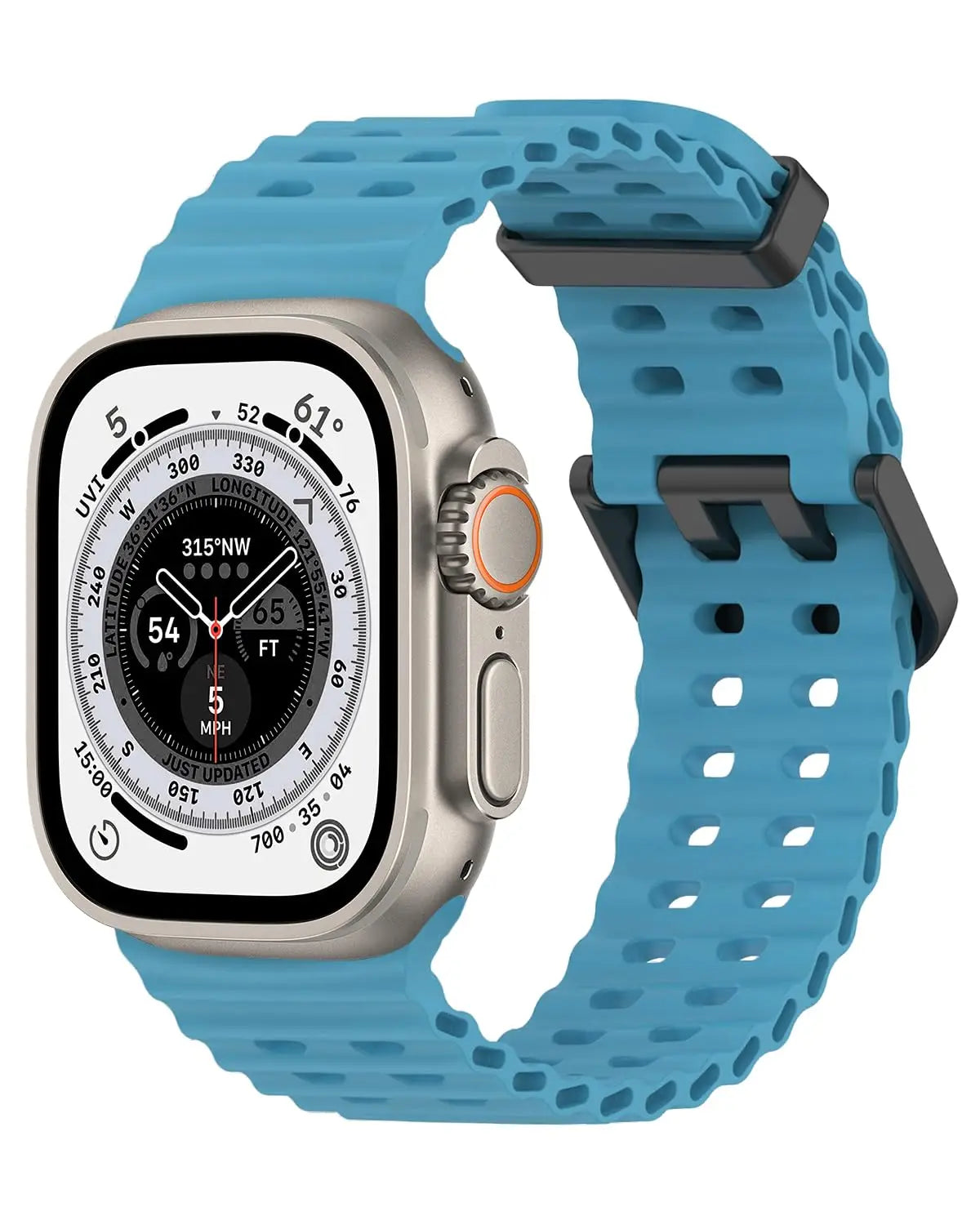 Marine-Grade Silicone Ocean Strap for Apple Watch