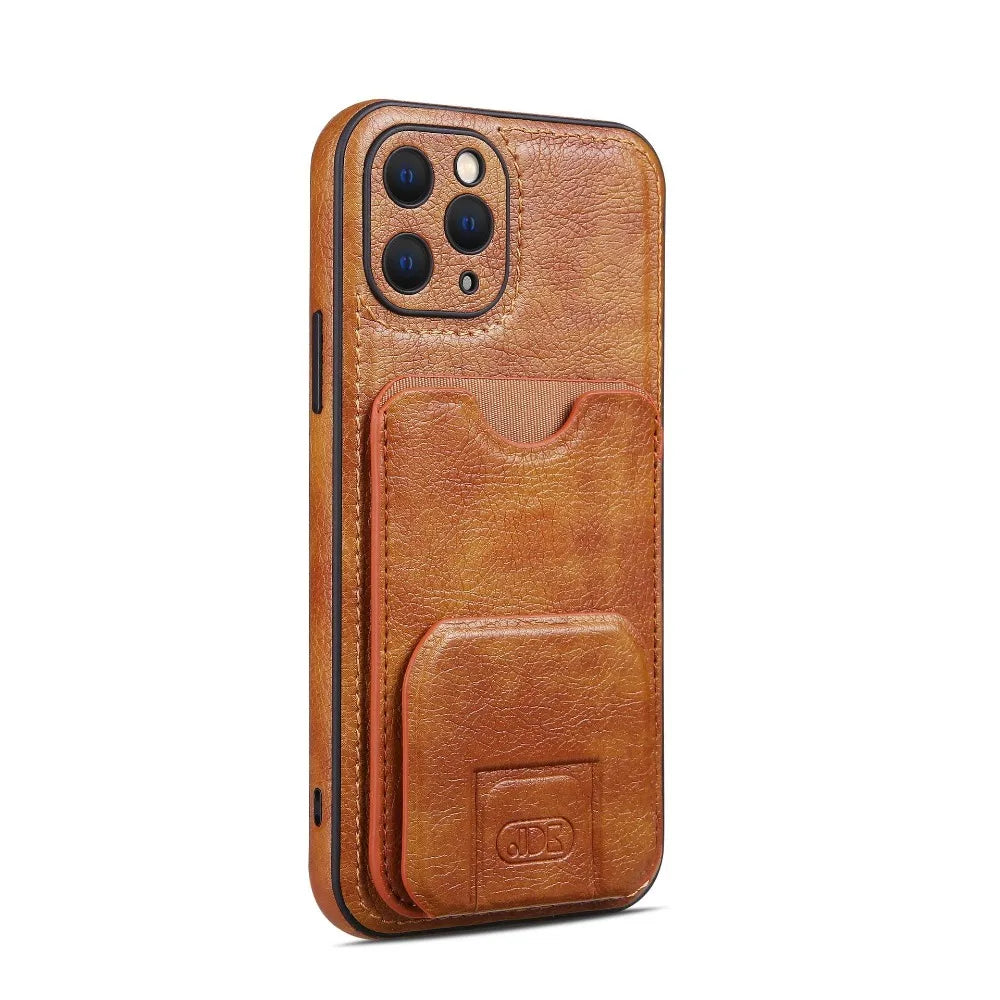 Leather Wallet Phone Case with Card Holder for iPhone 16 Series