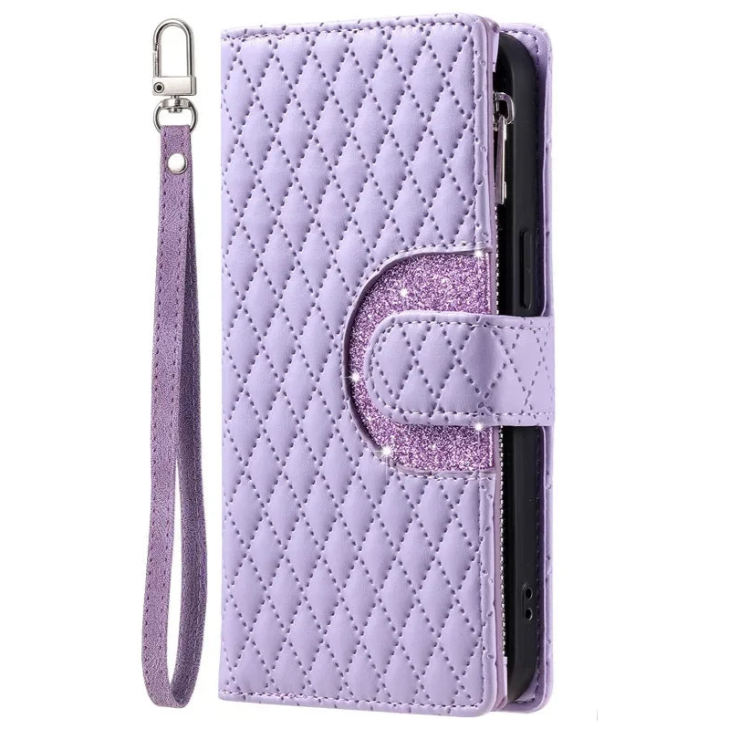 Zipper Wallet Flip Leather Phone Case with Long Lanyard for Samsung Galaxy S23 Series