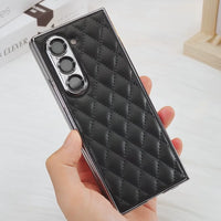 Luxury Plating Diamond Leather Case with Screen Protection for Samsung Galaxy Z Fold 6