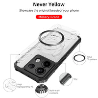 Clear Magnetic Wireless Charging Cover for Xiaomi Redmi Note 13 Pro 5G