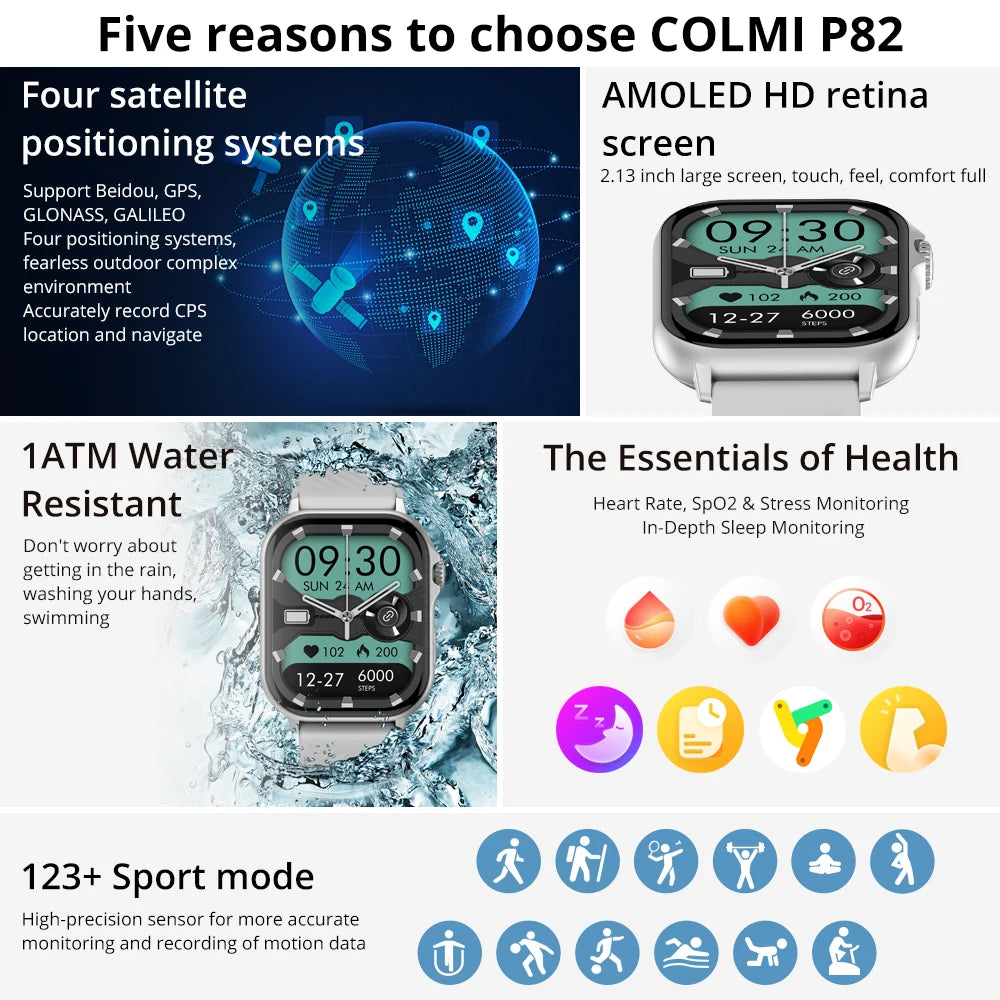 COLMI P82 Smartwatch with AMOLED Display