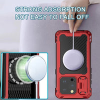 Heavy Duty Full Protection Armor Metal Lens Kickstand Case for iPhone 15 Series