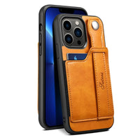 Leather Wrist Strap Wallet Case with Card Slot for iPhone 15 Series