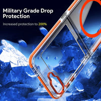 Premium Transparent Magnetic Case with Anti-Skid Bumper for Samsung Galaxy Z Flip 6