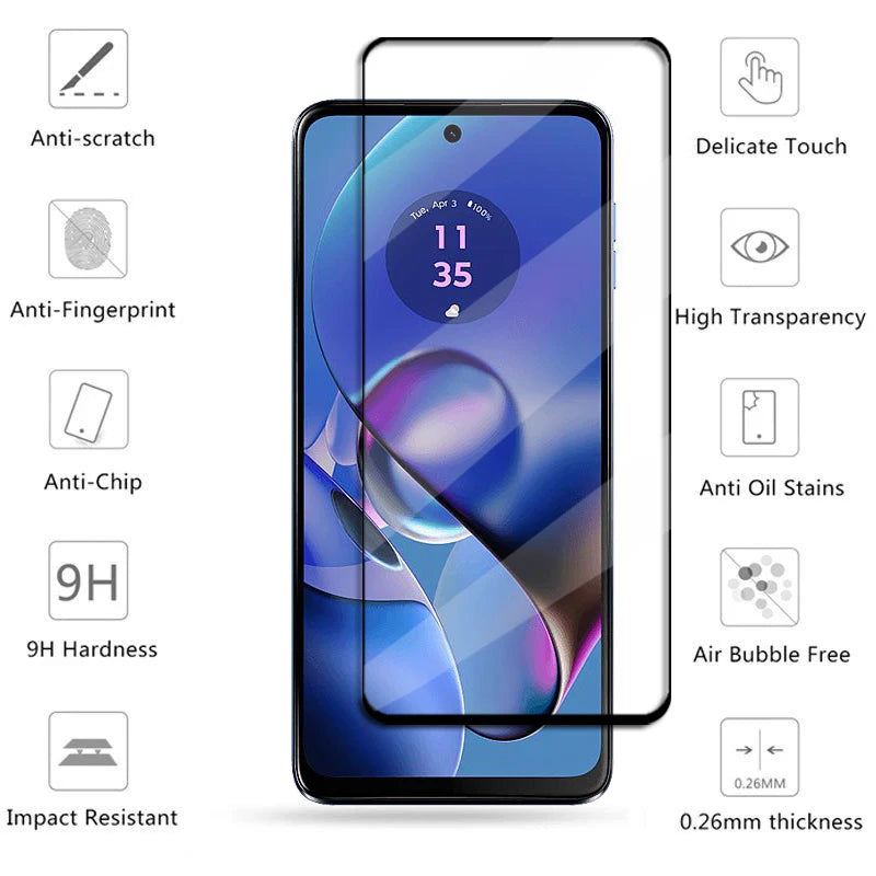 Full Cover Tempered Glass Screen Protector for Motorola Moto G64