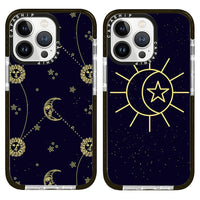 Cosmic Stars Sun Moon Soft TPU Shockproof Back Case for iPhone 15 Series