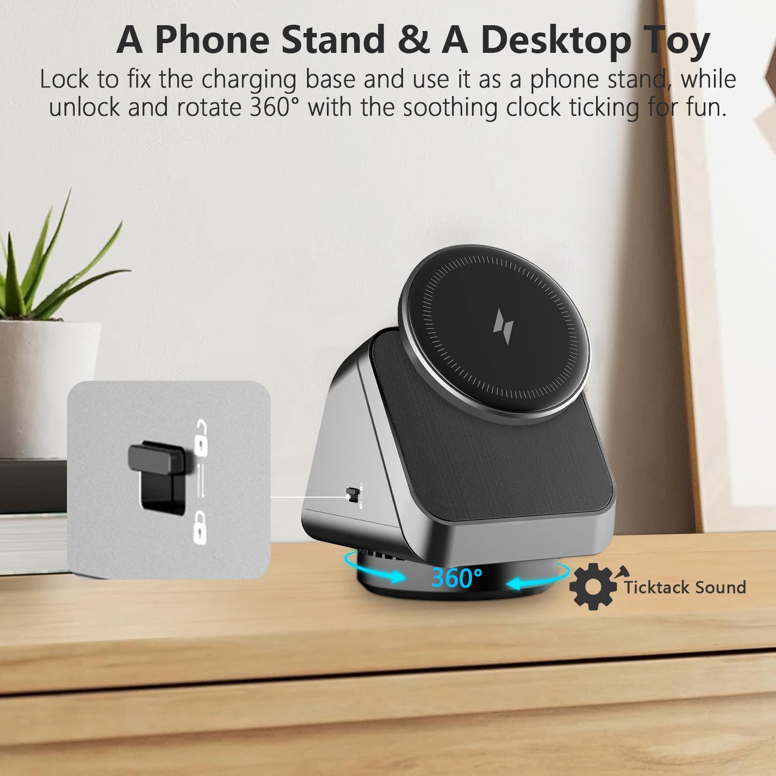 3-in-1 Wireless Charger Stand with Magnetic Fast Charging Station