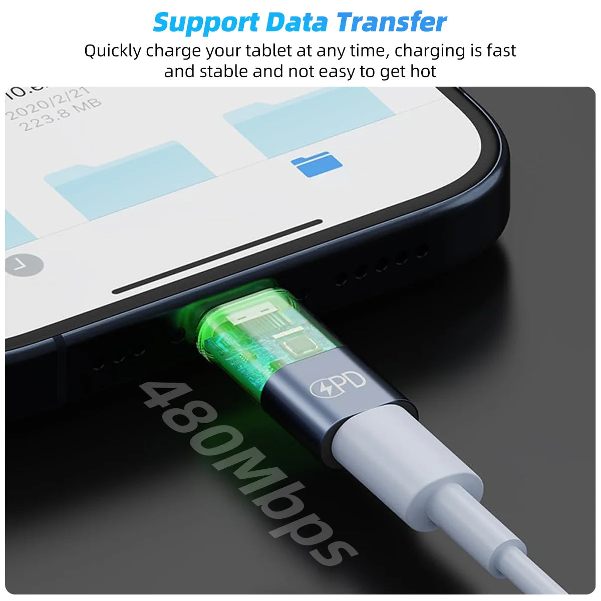 FONKEN USB-C Male to Lightning Female Adapter