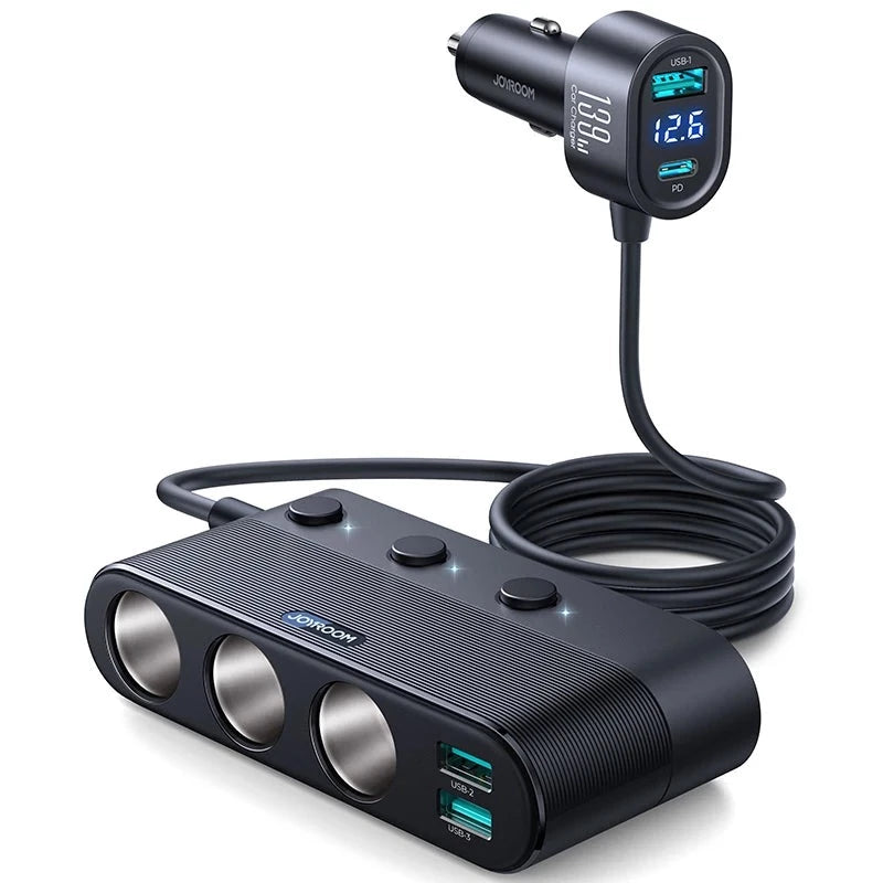 Joyroom 7 in 1 39W Fast PD Car Charger Adapter