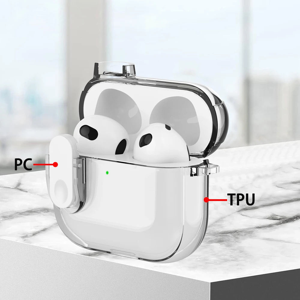 Clear Soft TPU & PC Shockproof Case for AirPods 4