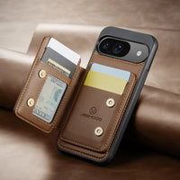 2-in-1 Detachable Magnetic Leather Wallet Case with Card Slots for Google Pixel 9 Series