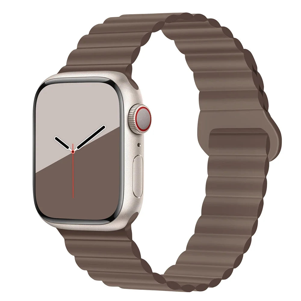 Lightweight Silicone Magnetic Band for Apple Watch