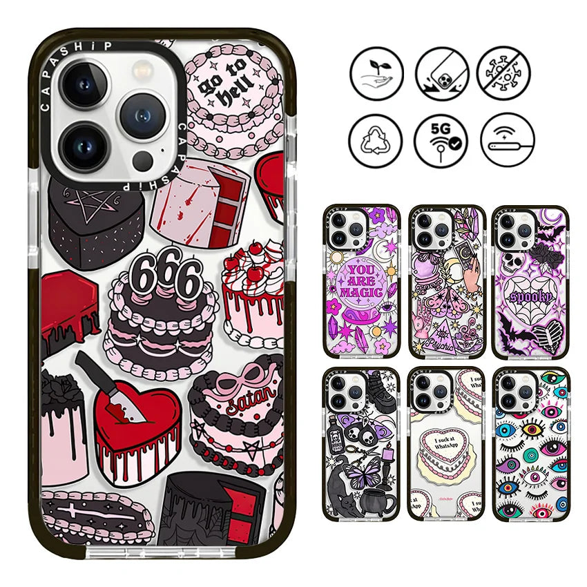 Chocolate Cake Pattern Soft TPU Shockproof Case for iPhone 16 1Series