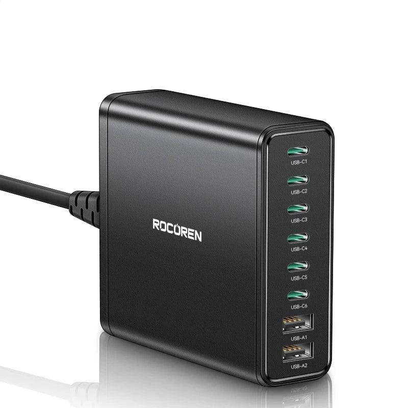 Rocoren 200W 8 in 1 USB-C Desktop Charger