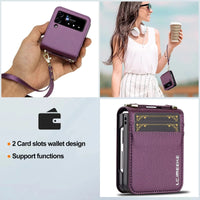 Crossbody Leather Wallet Case for Samsung Galaxy Z Flip 5