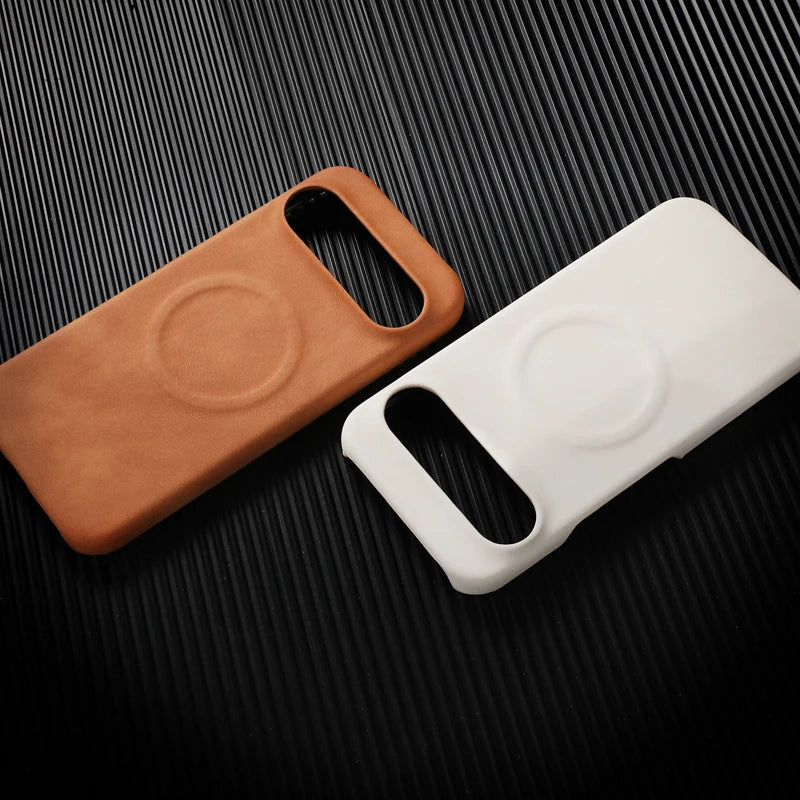 Ultra-Thin Magnetic Matte PU Leather Case for Google Pixel 9 Series