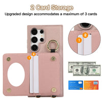 Protective Crossbody Leather Case with Card Holder for Samsung Galaxy S24 Series