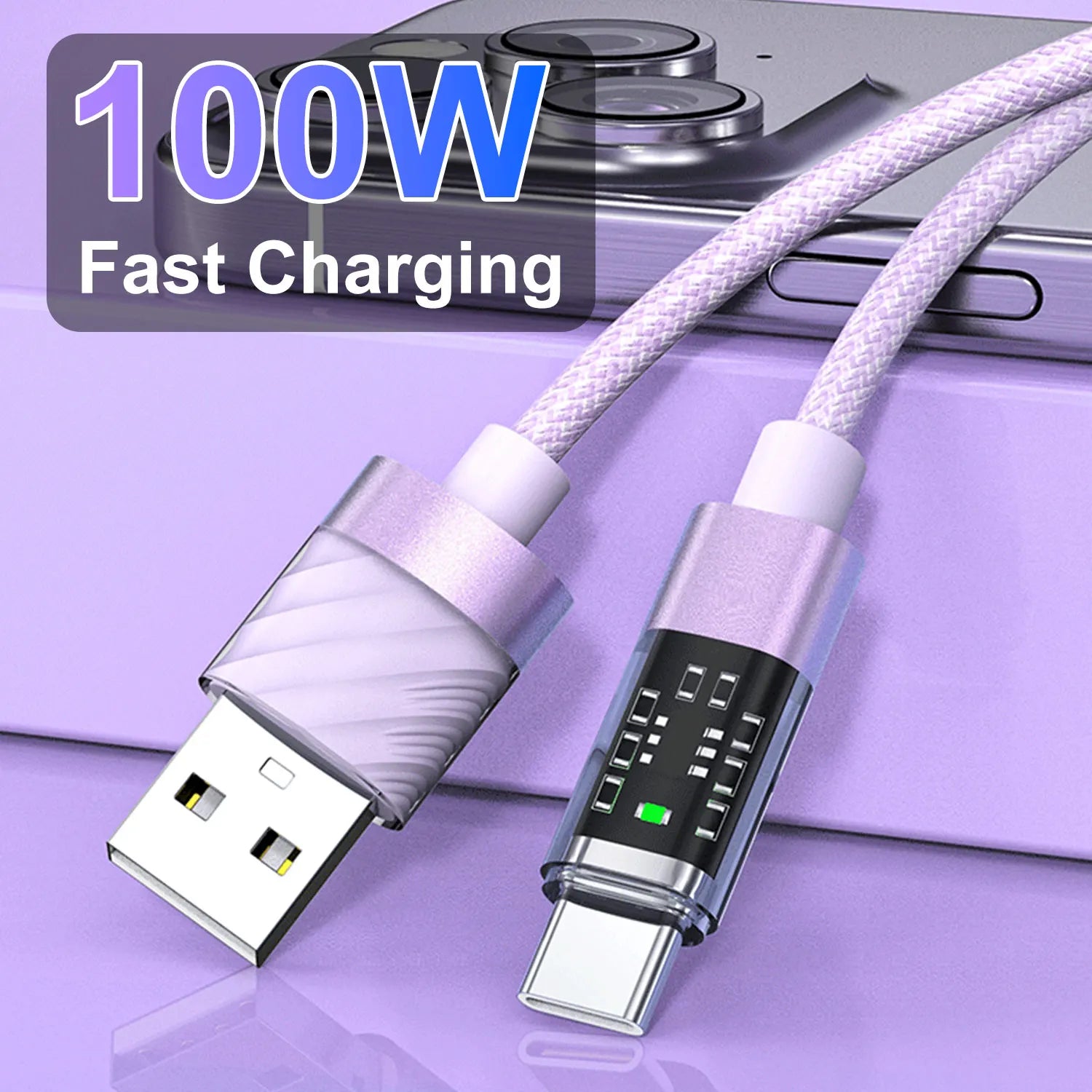 USLION 7A 100W Type C Super Fast Charging Cable