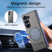 Oblique Cloth Texture Magnetic Case for Samsung Galaxy Z Fold 6