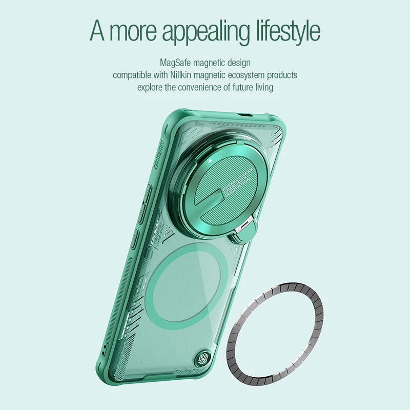 Xiaomi 14 Ultra Magnetic Transparent Clear Case with Flip-style Camera Lens Stand