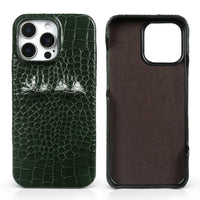 Vintage Genuine Leather Eye-Design Phone Case for iPhone 16 Series