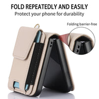 Shockproof Leather Crossbody Wallet Case with Card Holder for Samsung Galaxy Z Flip 6