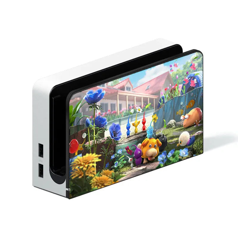 Decorative Front Plate Protective Cover for Nintendo Switch OLED Charging Dock