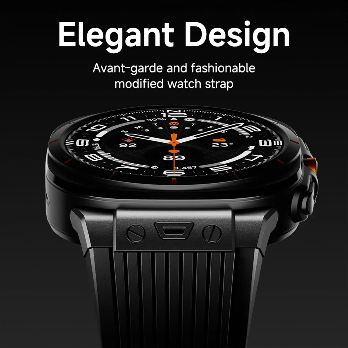 Metal No Gaps Curved End Silicone Strap for Samsung Galaxy Watch Ultra