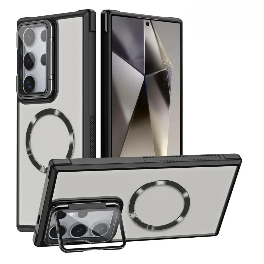 Magnetic Clear Phone Case with Lens Protection for Samsung Galaxy S25 Series